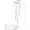 Passion - Bs097 Bodystocking Rouge Taille Unique